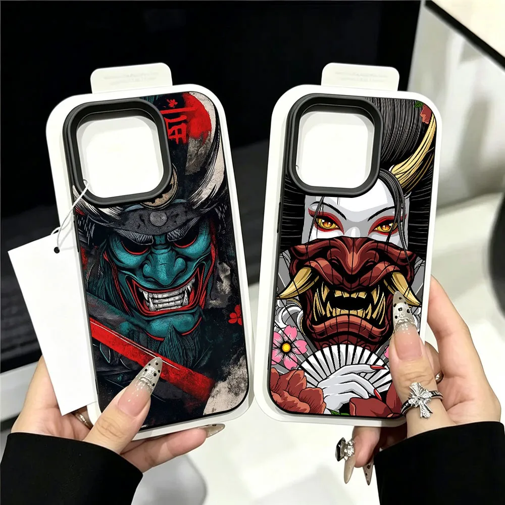 HOT Japan Ghost Face Samurai Lichee leather pattern Phone Case For Samsung A57 A36 A26 A07 A55 A34 A25 A24 A15 A14 A05 4G 5G
