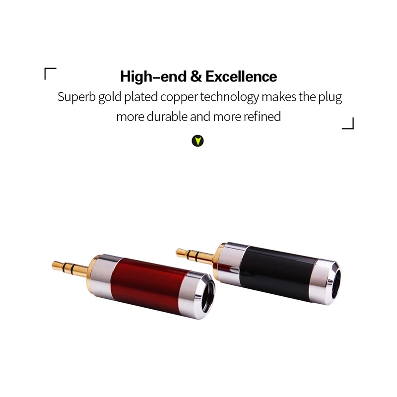 3.5 mm Jack Audio Adapter Stereo 3 Poles Earphone Plug Connectors Hifi Upgrade Headphones Wire 3.5mm Jack DIY Gold Plated