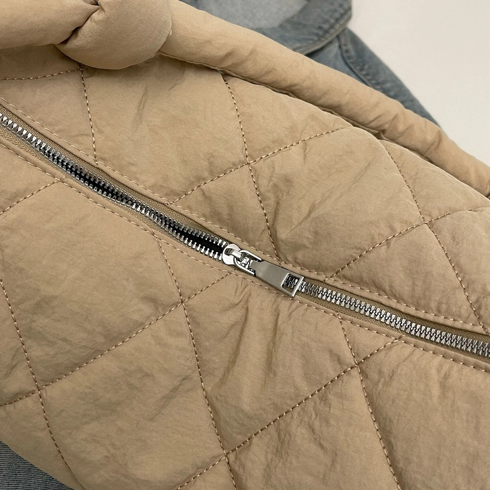 Large Capacity Oxford Shoulder Bags For Women Solid Simple Korea Cloth Crossbody Bags Classic Soft Plaid Black Casual Totes