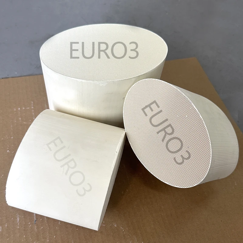 

High flow Euro3 Catalytic Converter Honeycomb ceramic core TWC with Ceramic Substrate for Automotive Aftermarket TWC