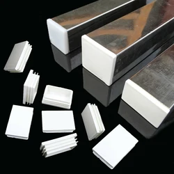 2/5/10Pcs White Rectangle Plastic Pipe Plug Blanking End Caps Cap Tube Inserts Plugs Bung For Steel Furniture Leg Protectors