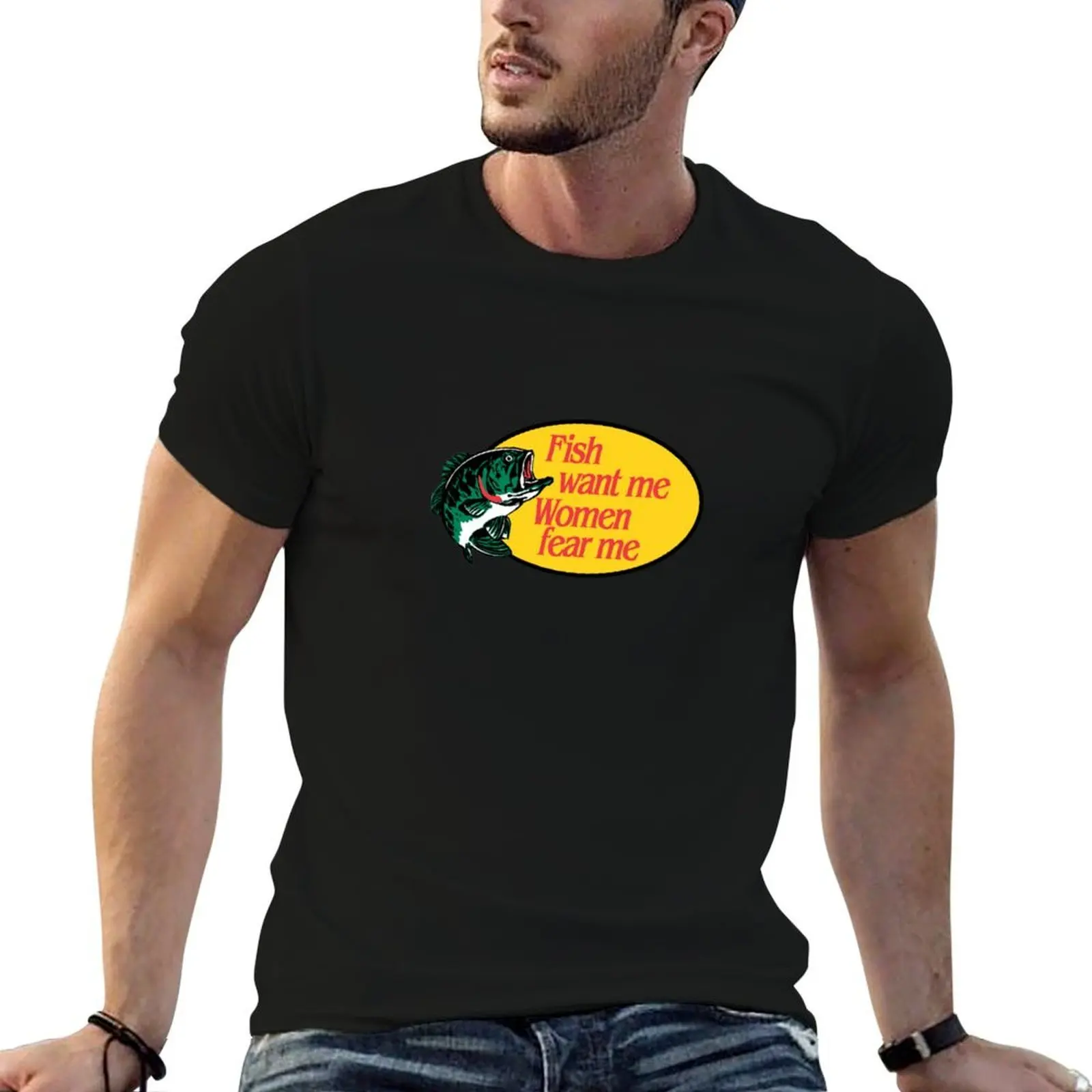 

Fish Want Me, Women Fear Me T-Shirt man t shirts high quality luxury brand graphic t shirts for man T-Shirt