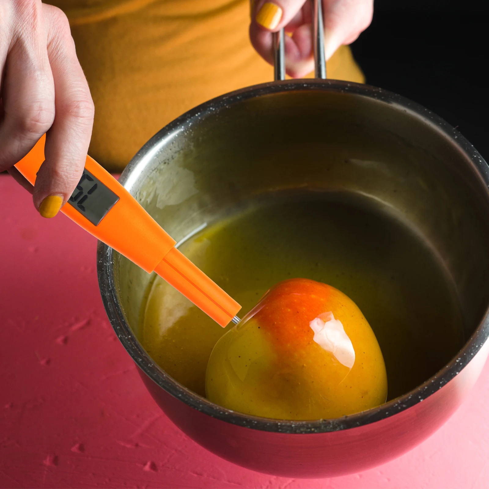 

Food Thermometer Meat Candy Thermometer Baking Spatula Silicone Candy Kitchen Probe Temperature Meter For Cooking
