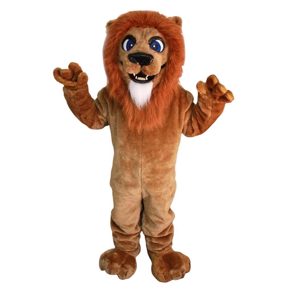 Hot Sale Plush Lion Mascot Costume Adult Size Wild Animal Theme Carnival Party Cosply Mascotte Suit Fancy Dress EMS FREE SW998