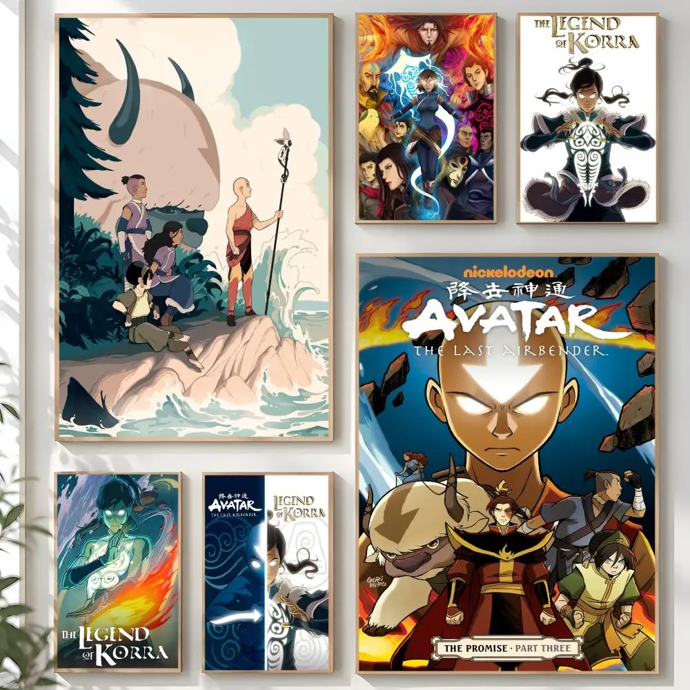 Cartoon A-Avatar The L-Legend Korra Poster Creative Room Art For Dorm Bedroom Study Apartment Home Gift