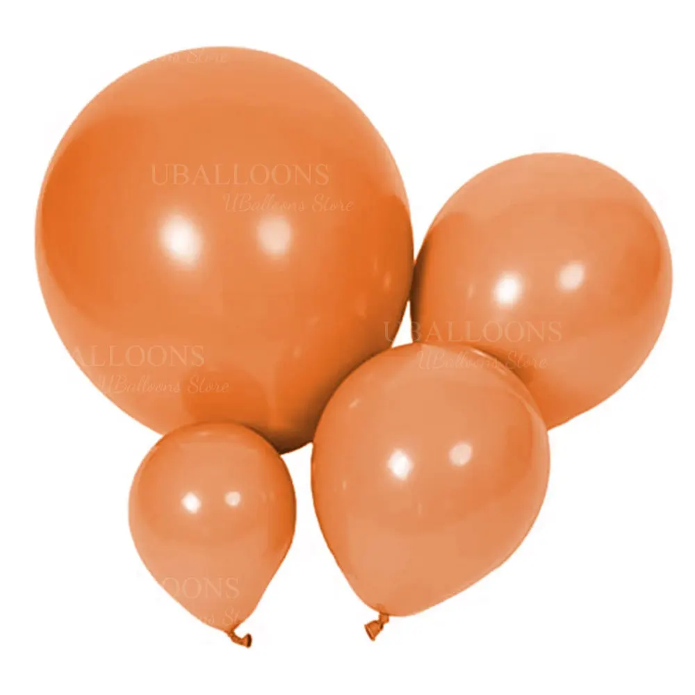 1 Set Retro Orange Luftballons Girlande 5/10/12/18 Zoll gebrannter orangefarbener Ballonbogen für Sun Cutie Babyparty Halloween Geburtstagsdekoration – Detail 3
