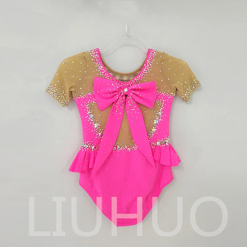 LIUHUO Rhythmic Gymnastics Leotard Competitive Cheerleading Performance For Children