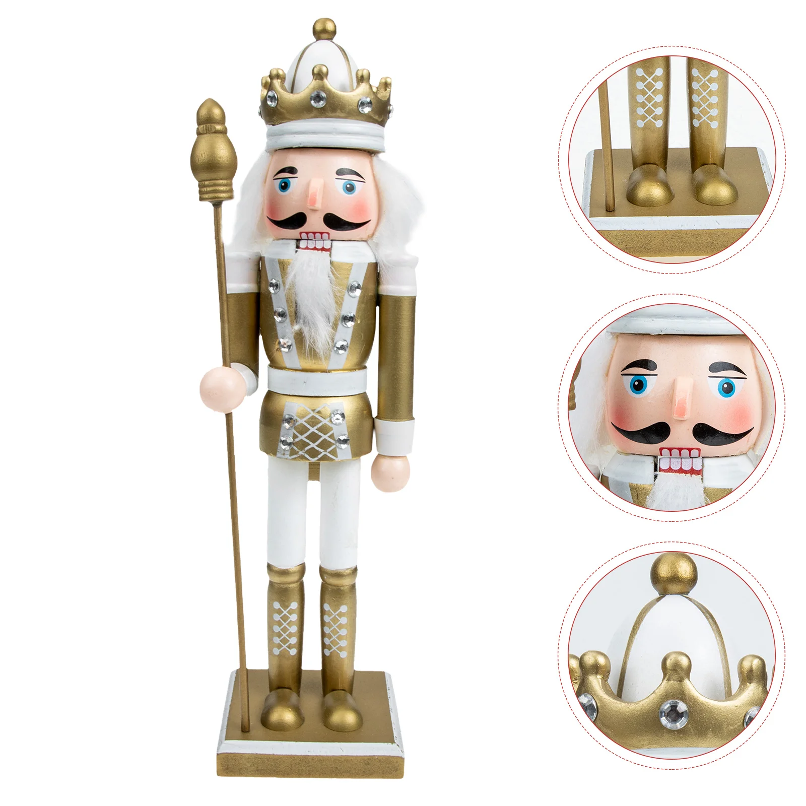 Dining Table Nutcracker Office Girls Gold Sliver Wooden Traditional Figures Nutcrackers Craft