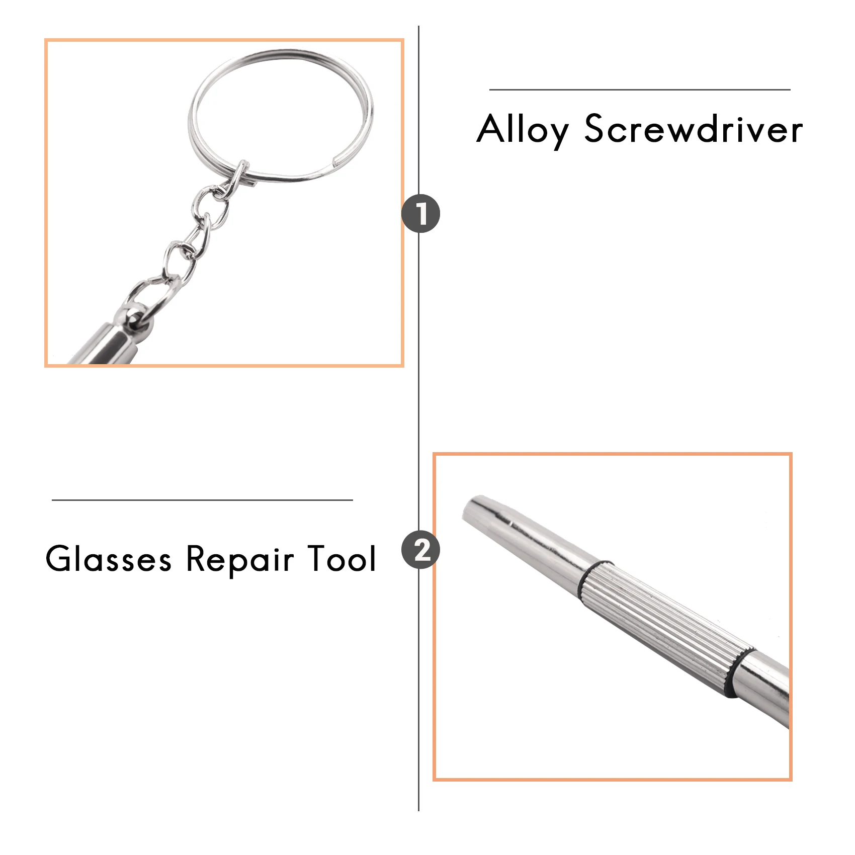 

KEKA 3in1 Mini Alloy Screwdriver Key Ring Watch Glasses Repair Tool