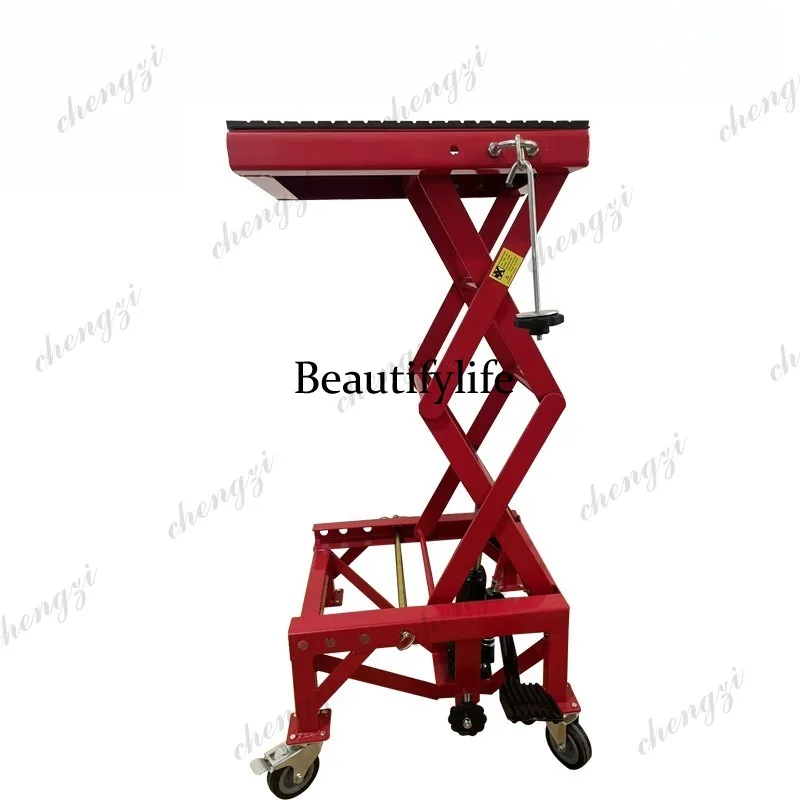 ASMT 300LB Capacity Portable Motorcycle Lift Stool Garden Tool Lifting Equipment For Motorcycle Maintenance