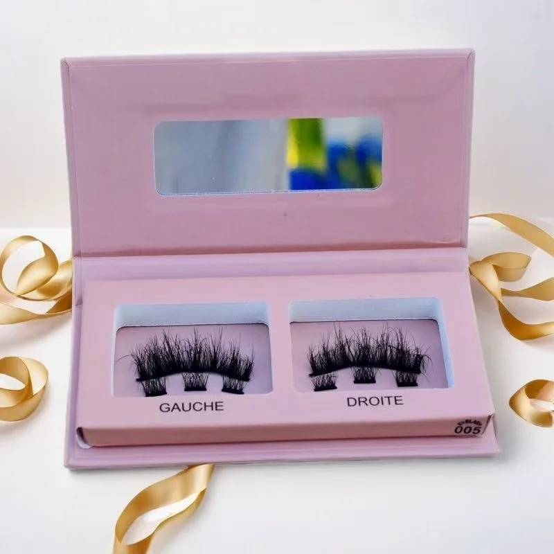 Wholesale Private Label Magnetwimpern Magnetic Eye Lashes Magnetic Lashes 25mm 26mm Eyelashes with Custom Logo Blue package