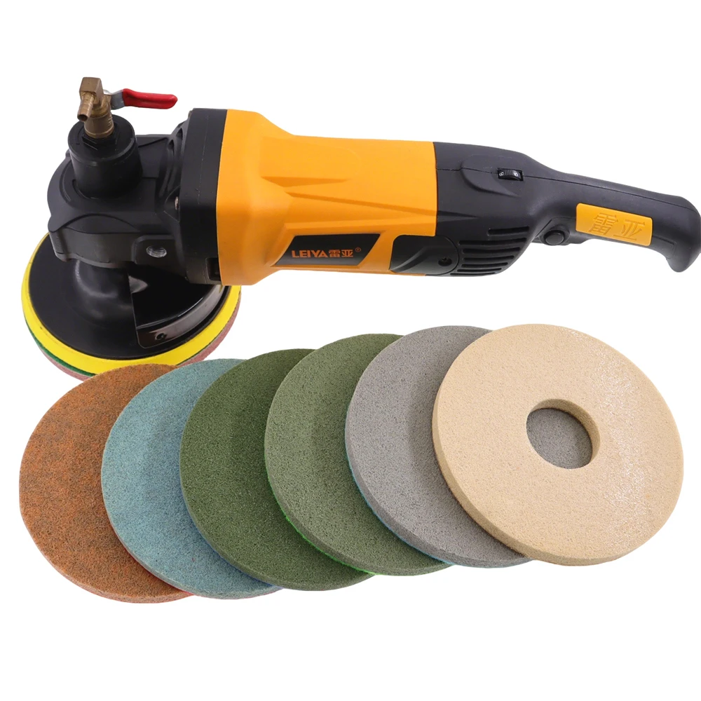 (6FP6) 7Pieces/Lot 6Inch Sponge Polishing Pads for Granite And Marble 150mm Floor Polishing Pad Burnishing Buffing Cleaning Pad