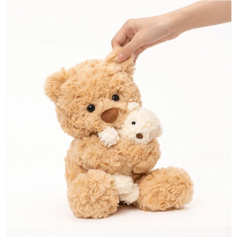 1Pc Cute Fluffy Teddy Bear Plush, comforting companion doll for kids, delicate birthday stuffed toy, stress relief gift