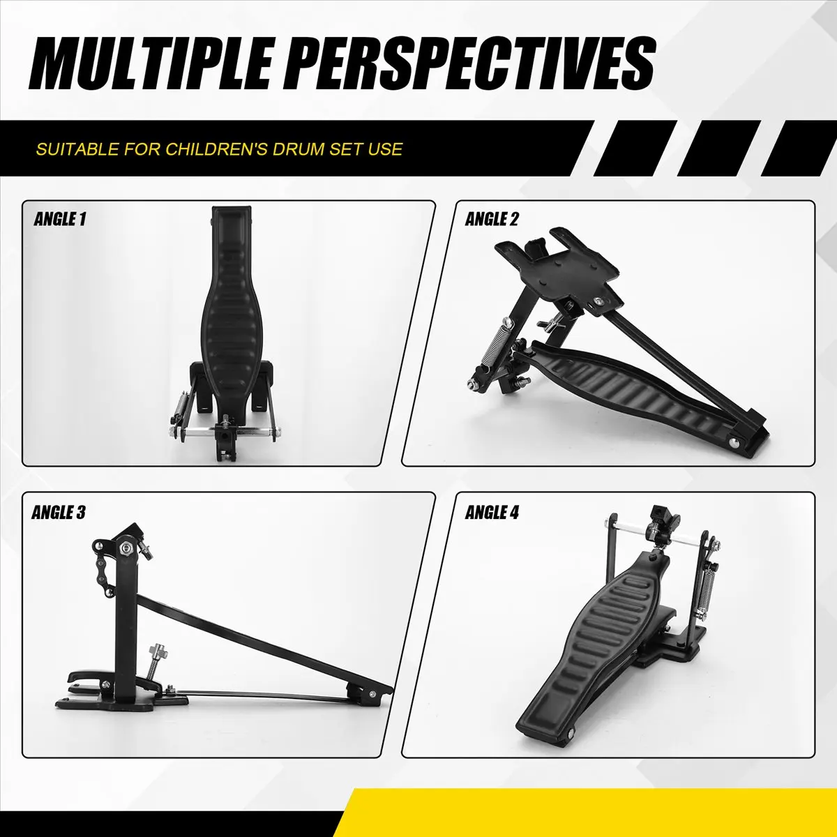 

Педаль для ударных инструментов Athletics, черная, из алюминиевого сплава, детская, с палочкой-стиком и ключом для барабанов