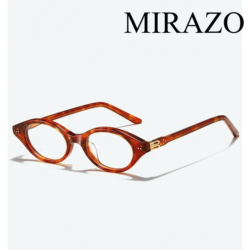 

2025 New Arrival Cat Eye GM Glasses Full Frame Wine Red Board Material Eyeglasses Frame Oval Vintage Brand Optical Glasses Frame