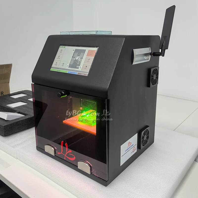 Portable 3D Internal Laser Marking Machine Green Light 1W Laser Engraving Machine Air Cooling Phone/Computer Contro Opitonal