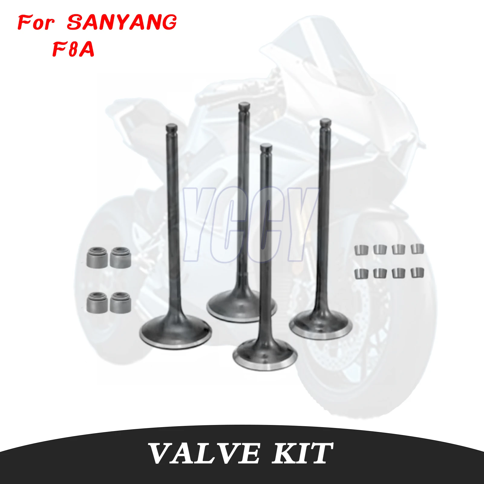 TOP END Motorcycle Engine EXHAUST INTAKE VALVE Oil Seal Locking Plate For SANYANG F8A 2V Motorbike Engine Replacement Parts