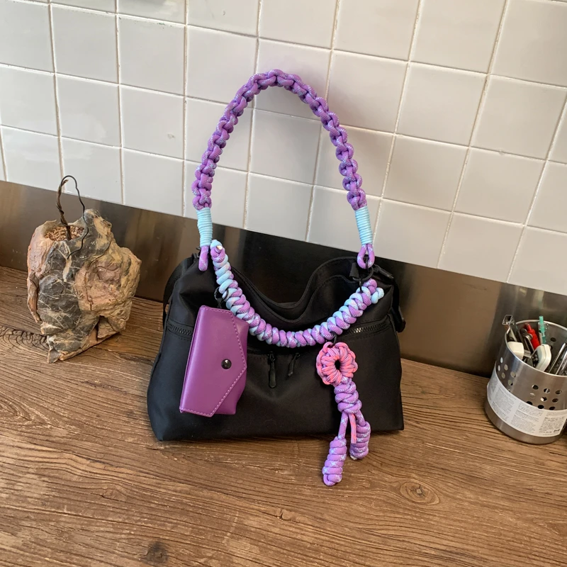 Fashion Lightweight Nylon Casual Sweet Youth Shoulder Bags for Women Hot Sale Concise Interior Zipper Pocket Crossbody Bags