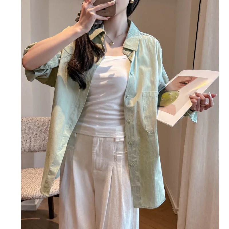 Shirt Women's Long Sleeve Fashion Vest Jacket Spring Summer Shirt Top