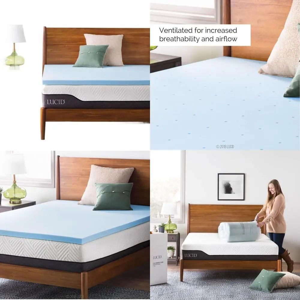 

2-х вентилируемых наматрасников из пены с эффектом памяти, расшитых гелем, наматрасник Twin XL