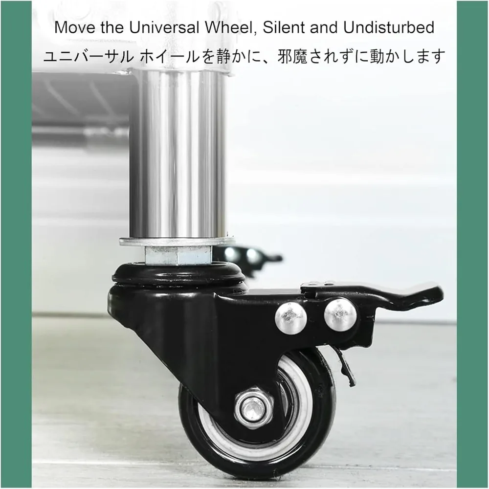 حامل مكنسة وممسحة من الفولاذ المقاوم للصدأ - عربة تنظيم أدوات التنظيف التجارية لتخزين الحديقة والمرآب