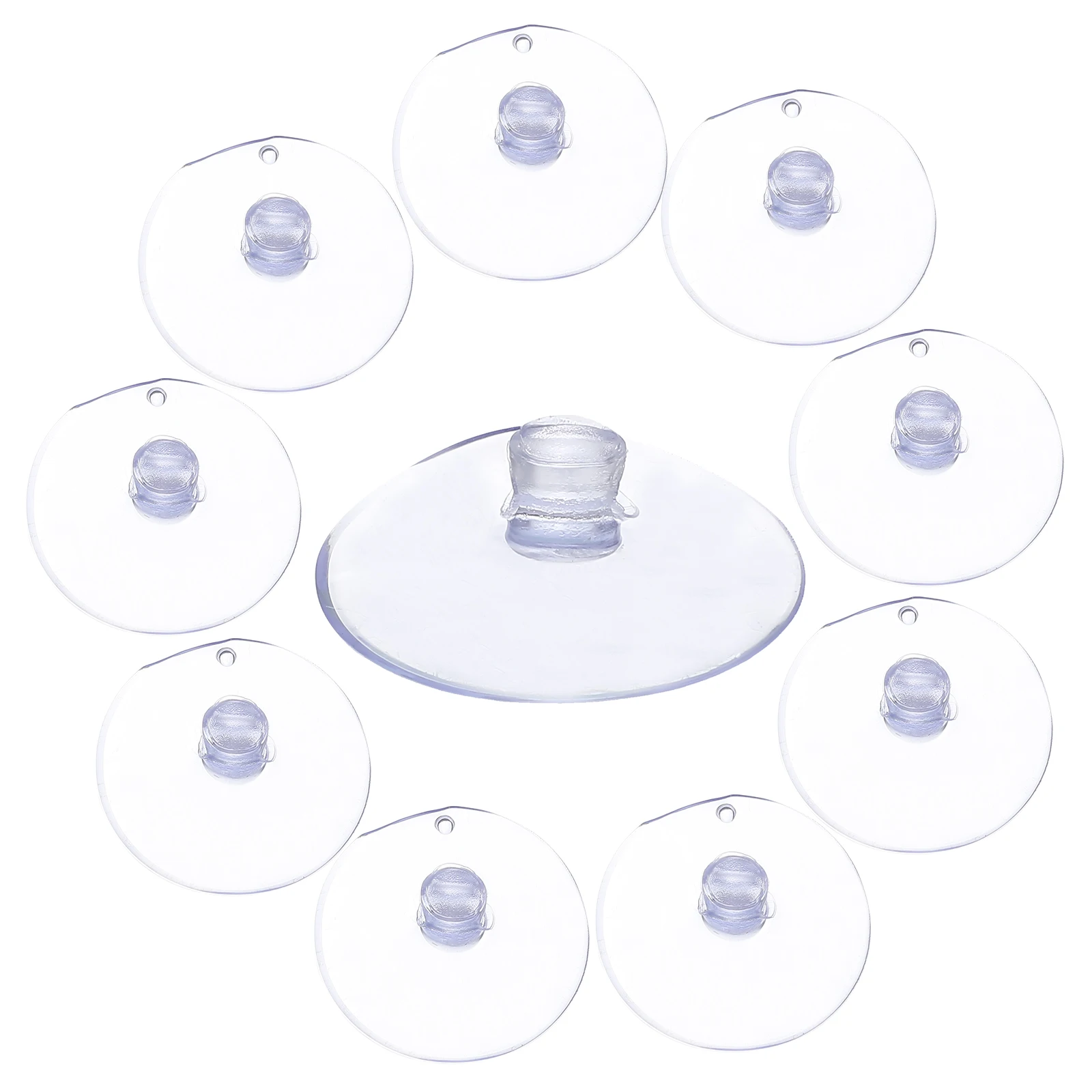 

100pcs Hanging Decor Suction Cups Transparent Wall Mount Adhesive Fasteners for Glass Bathroom Kitchen Car Smooth Surfaces