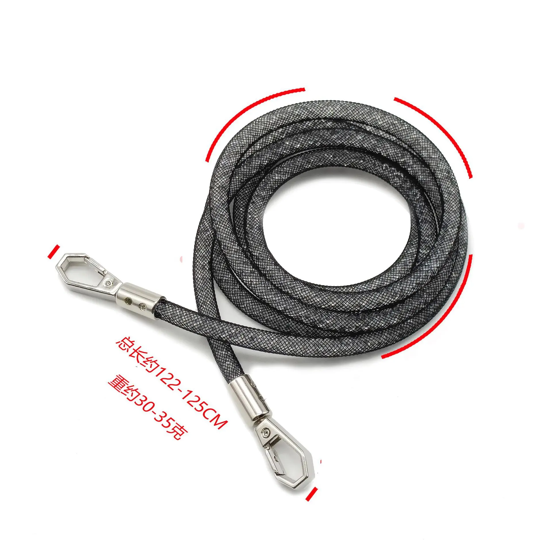 Rhinestone Mesh Rope Bag Crossbody Lanyard Mobile Phone Lanyard High-end Bag with Replacement Rope Shoulder Strap Handmade Rope