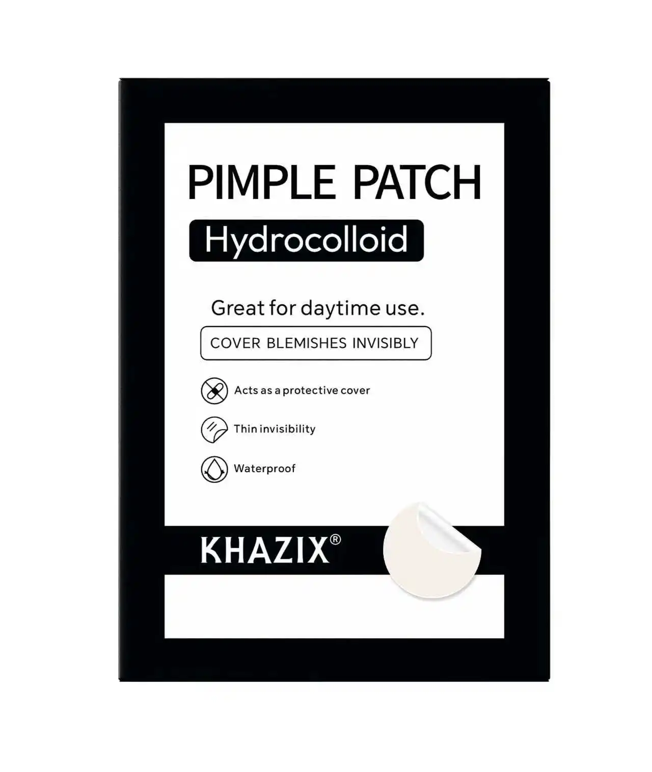 رقع حب الشباب الغروانية المائية غير المرئية - ملصقات العيب والبثور، تثبيت سريع للدراسات، بشرة مهدئة ومهدئة، لطيفة وسهلة