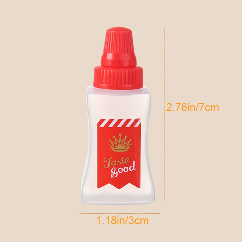 2Pcs Mini Portable Seasoning Sauce Bottles Ketchup Salad Dressing Container for Bento Lunch Box Kitchen Accessories