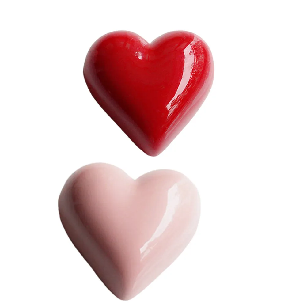 10Pcs Creative Heart Shape Resin Magnet Stickers Extra Adhesion Perfect for Fridge Door Whiteboard Locker Cubicle