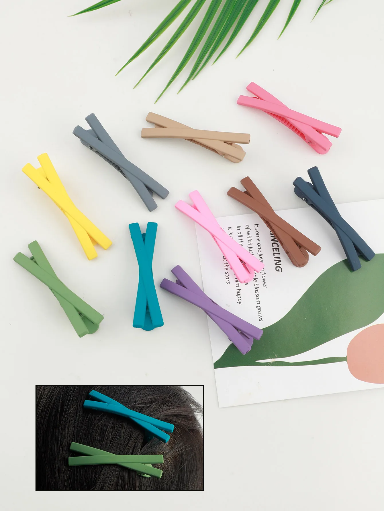10 Stück mattierte Kreuz-Haarnadeln, Haarspangen für Mädchen, Styling-Haarnadeln, Clip-Schleifen für Babys, Weihnachten