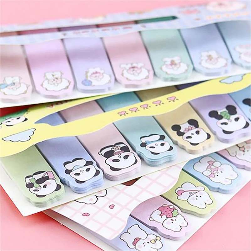 120Pcs Cartoon Animal Memo Pad Sheets Sticky Notes To Do List Planner Stickers Decor Office Cute Learning Memo Bookmark Paste