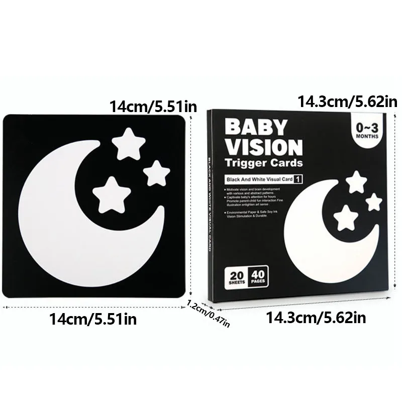 Jouets d'éducation précoce pour bébé, cartes Flash noires et blanches, cartes de Stimulation visuelle à contraste élevé, jouets Montessori pour bébé