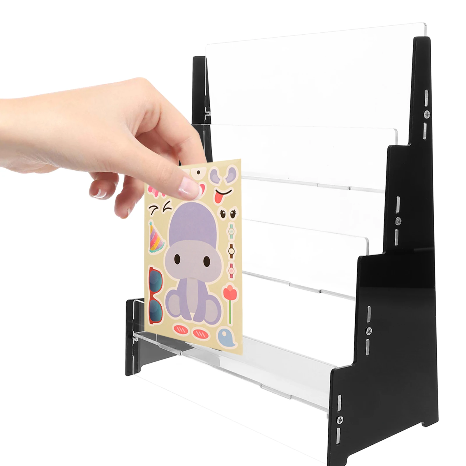 

Acrylic Baseball Card Storage Box Black Clear Display Case Multifunctional Sports Trading Card Organizer Large Capacity