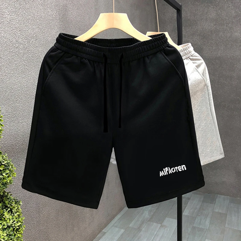 

Мужские брюки в стиле ретро, летние модные брендовые тяжелые свободные повседневные спортивные брюки, прямые брюки «пять четвертей»