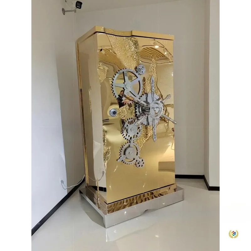 Italian light luxury home safe modern creative stainless steel password safe