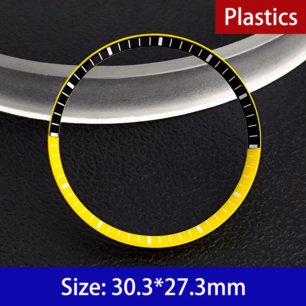 Mod Watch Hochwertiger Kapitelring Passend für NH35 NH36 Uhrengehäuse Ersatz für Kunststoff-/Kupfer-Innenring Größe 30,3*27,3mm Uhrenzubehör – Detail 1