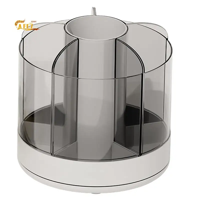 

AEE7-360 Degree Rotation Pen Holder, 6 Slots Pencil Holder For Desk, Desk Organizers For Office Supplies, Home Office Durable Wh