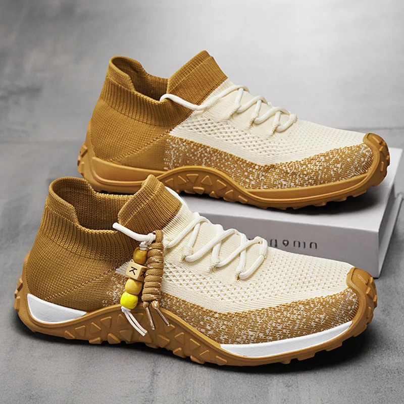 

Men's Summer Breathable Mesh Sporty Casual Shoes Comfortable Walking Shoes Non-Slip Rubber Sole round Toe Slip-On Loafers