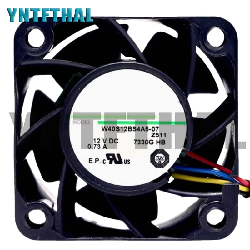 

New W40S12BS4A5-07 DC12V 0.73A 4-Wire Cooling Fan