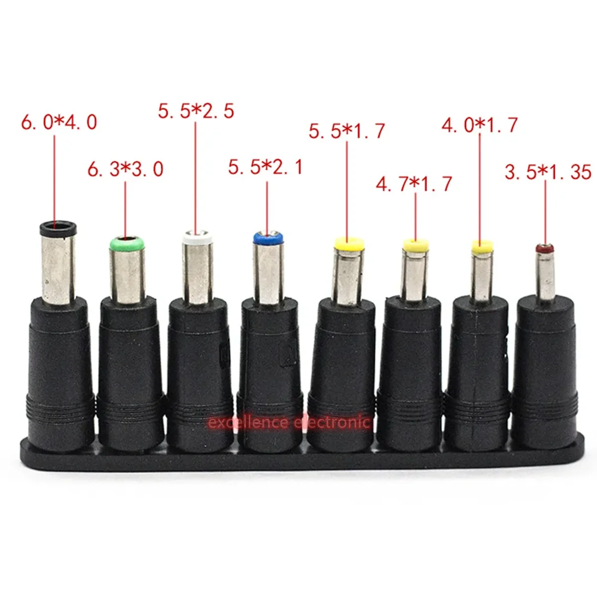 8Pcs AC DC 5.5X 2.1 MM Female Jack Plug Adapter Connectors TO 6.3 6.0 5.5 4.8 4.0 3.5mm 2.5 2.1 1.7 1.35mm Male Power Adaptor image 2