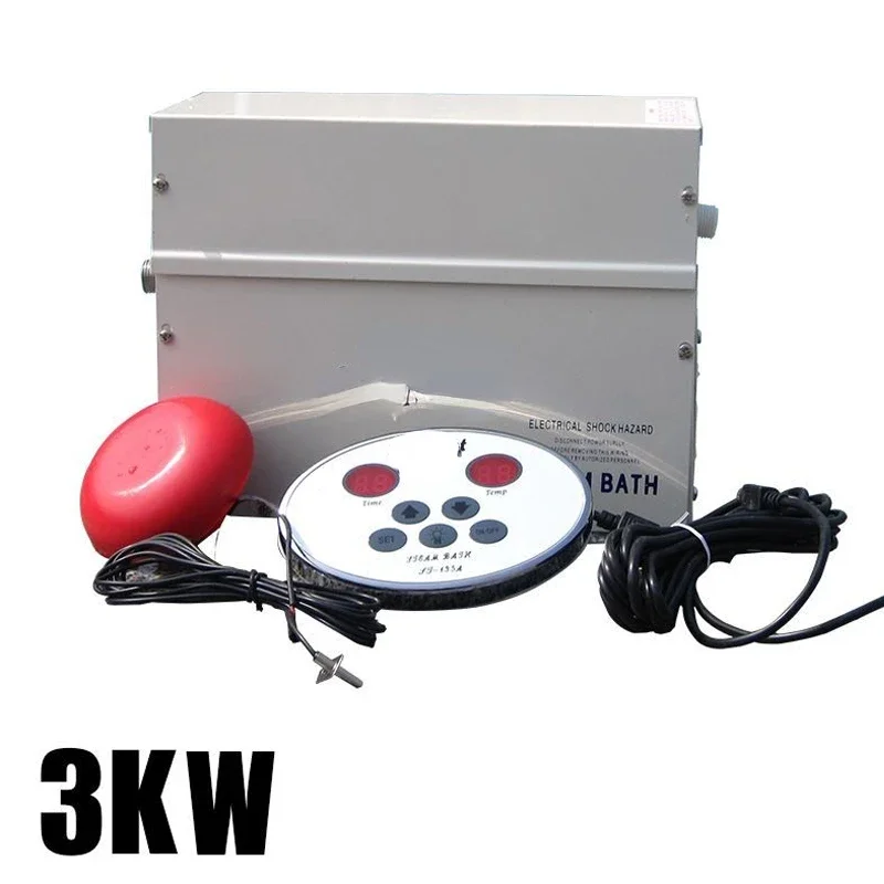 3KW 220V Sauna Steam Machine Spa Steam Generator Dry Streaming Furnace Wet Digital Controller Steamer ST-30