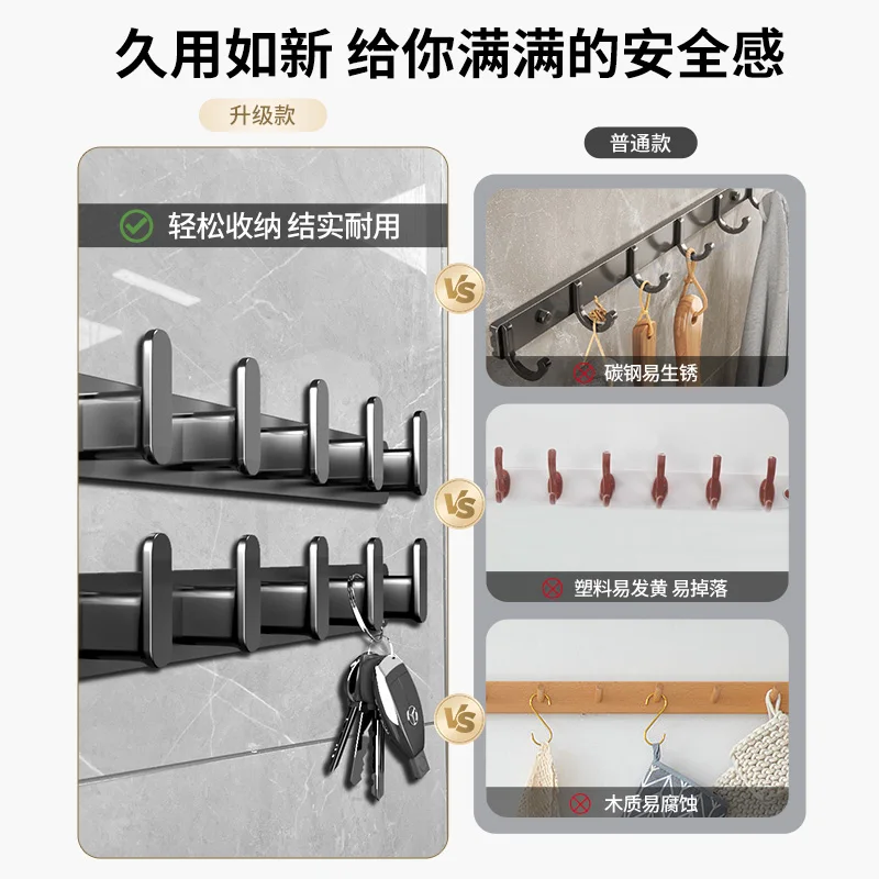 Behind the door, entrance hanger hook, wall hanger, bathroom coat hanger, toilet towel punch-free wall