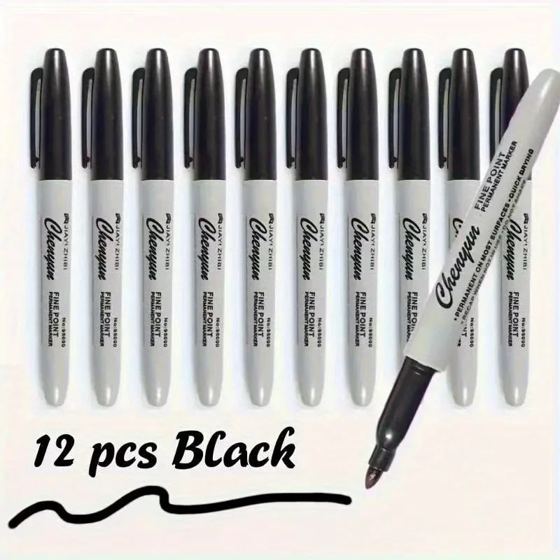 

12 marker pens, tattoo painting pens, tattoo oil-based color marker pens, marker pens
