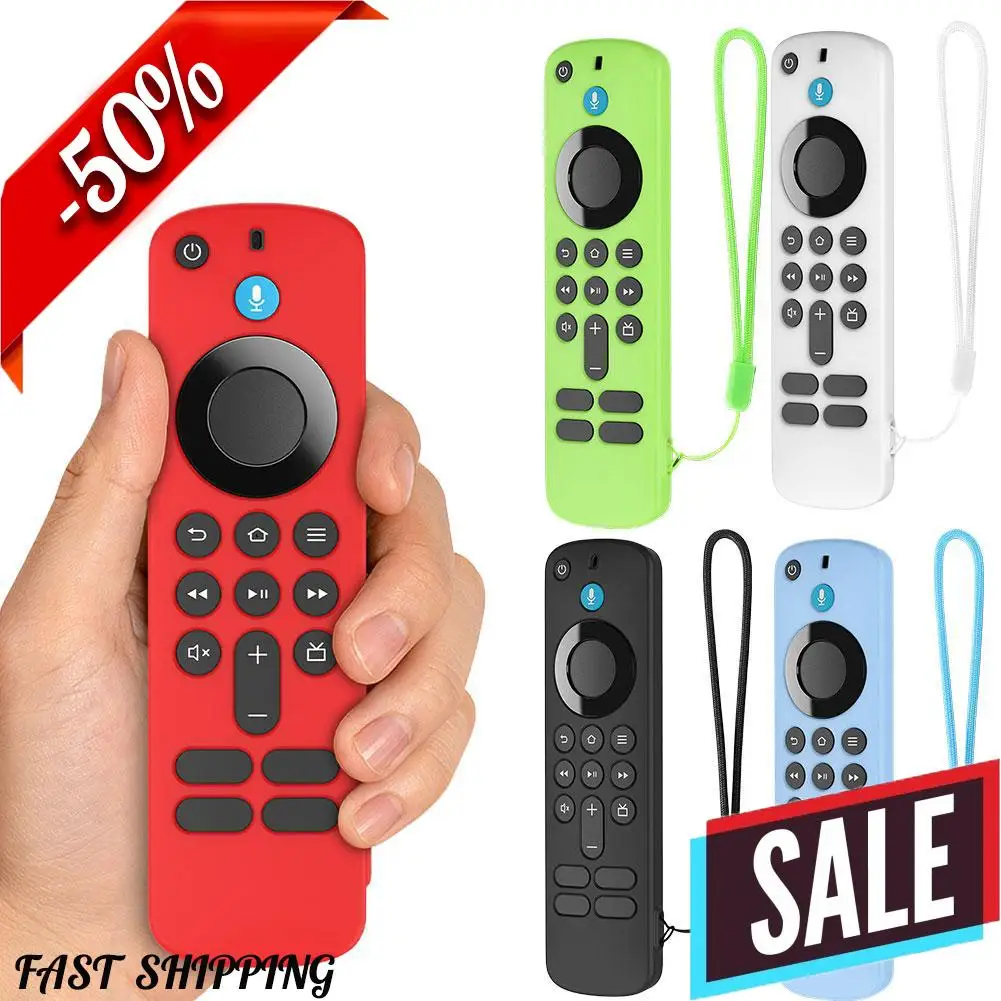 Silicone Remote Case for Fire TV Stick HD/4K Remote Case Anti Slip Silicone Sleeve Drop Protection Easy to Install