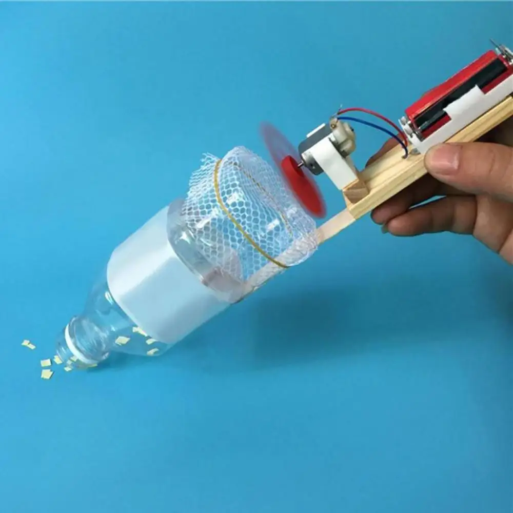 Physics DIY Mini Vacuum Cleaner Electric Motor Scientific Experiment Kids Early Learning Assembly Toy Physical