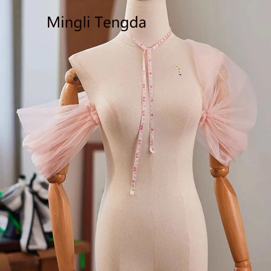 Tengda Meat Powder Tulle Sletransved Cape Poignées de mariage, Sangle initiée amovible, Film de placage, Produit semi-fini, Bras couvrant pour femme