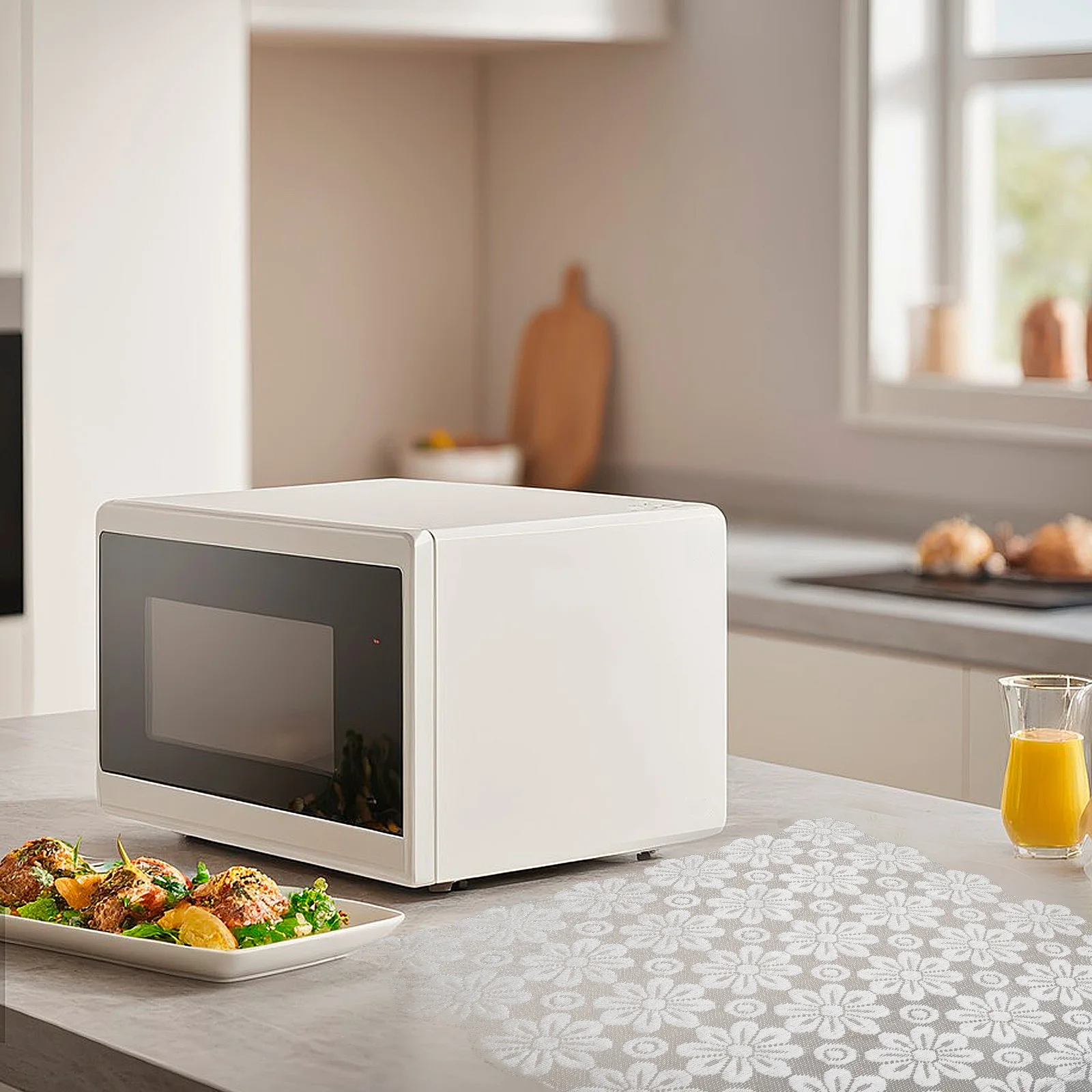 

Lace Hollow Out Tablecloth For Washer Microwave Fridge Coffee Machine Dust Resistant Appliance Cover Home Decor Protector