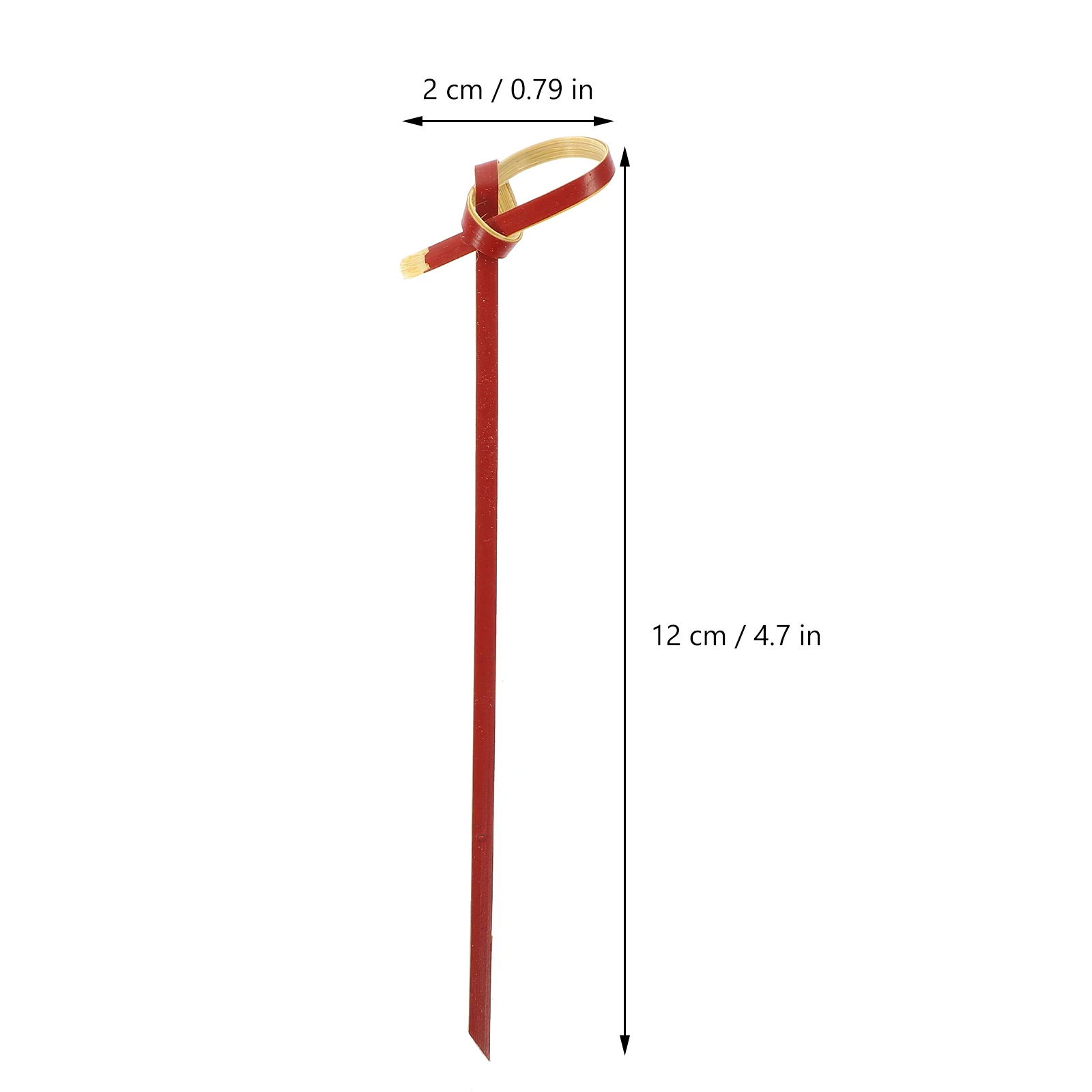 

100Pcs Bamboo Picks Knot Party Snack Dessert Cake Toothpicks Appetizers Cocktail Bamboo Picks Fruit Food Sticks