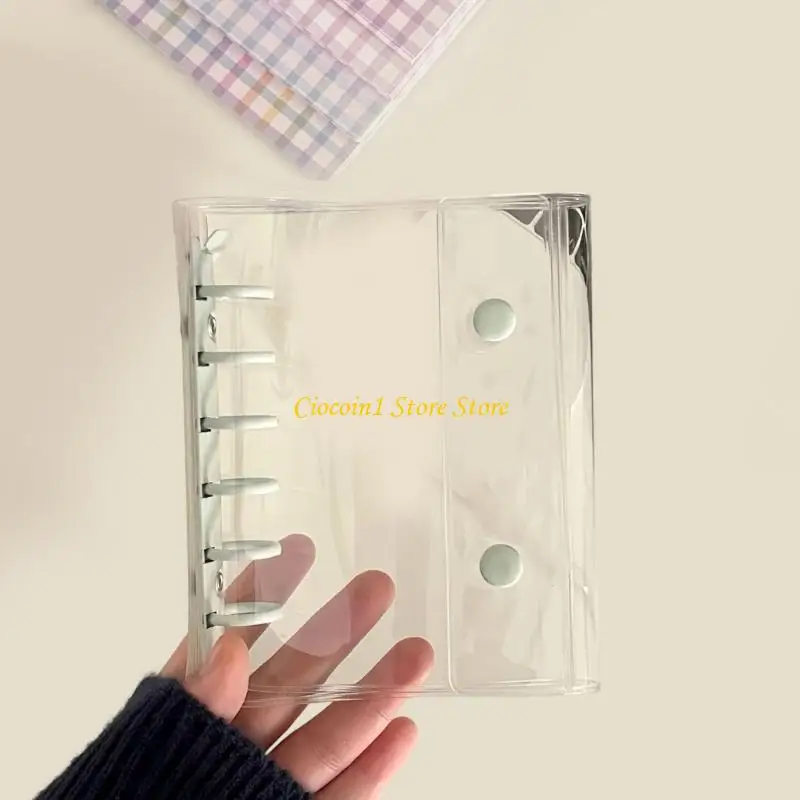 A3PC 6 Rings PVC Binder Cover Water Resistant PVC Card Folder Covers 6 Rings Card Album Covers for Refillable Notebook Planne